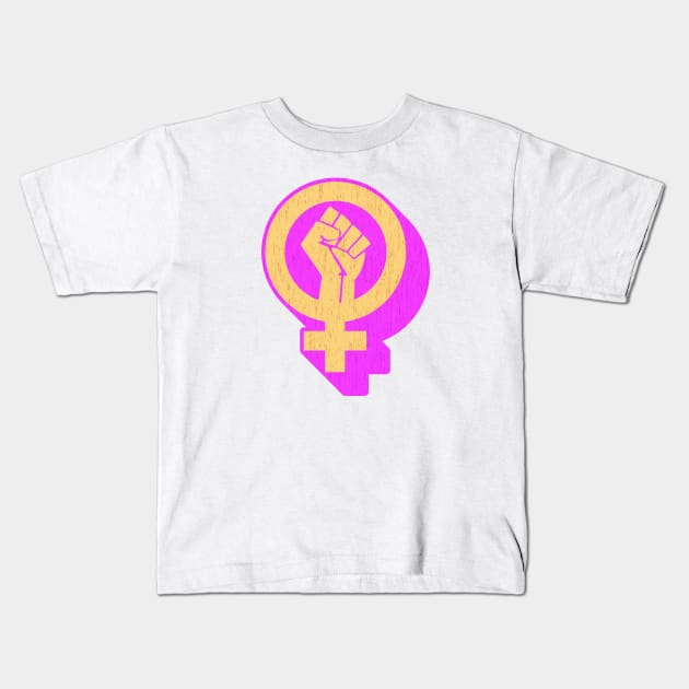 Feminist Fist of Fury Kids T-Shirt by Xanaduriffic